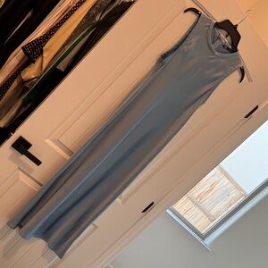 Zara Satin Blue Sleeveless Dress